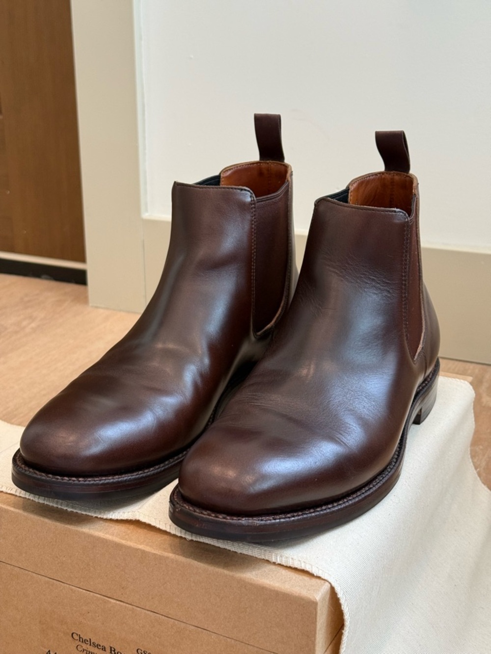 Men's Brown Leather Chelsea Boots - Grant Stone
